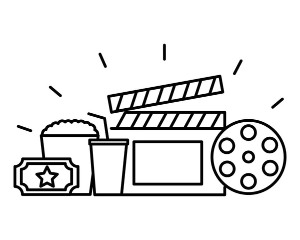 Film set objects icon — Stock Vector