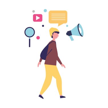 genç adam karakteri sosyal medya