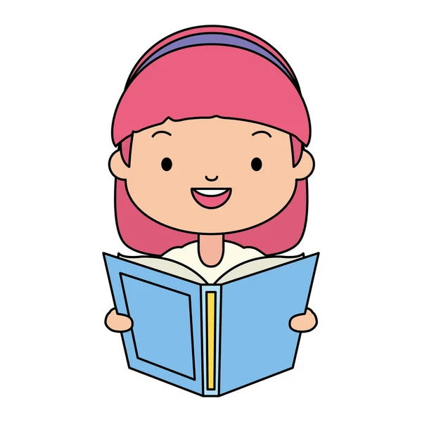 Girl world book day — Stock Vector