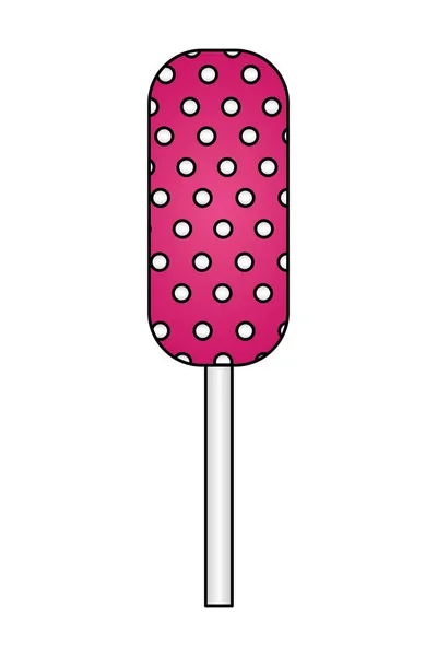 Zoete lollipop geïsoleerde pictogram — Stockvector