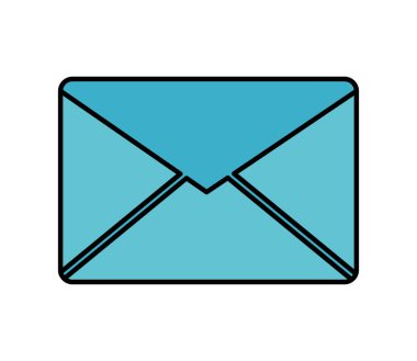 Zarf posta izole simgesi