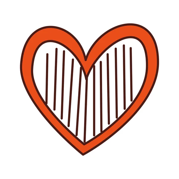 Coeur amour romance passion décorer bandes — Image vectorielle