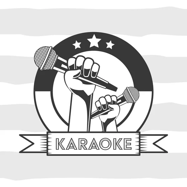 Karaoke w stylu retro — Wektor stockowy