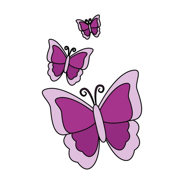 蝴蝶自然昆虫 — 图库矢量图片