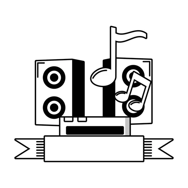 Musik aus Lautsprechern — Stockvektor