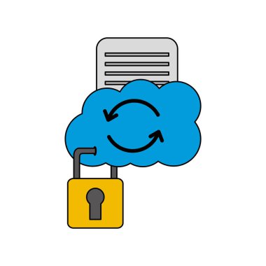 belge ve asma kilit ile bulut bilgi işlem