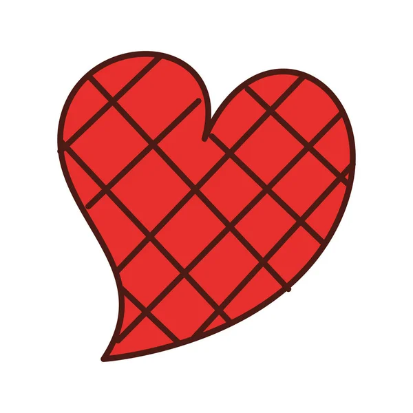 Сердце любовь квадратный дизайн романтика страсть — стоковый вектор
