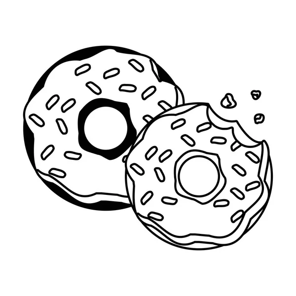Doce donuts alimentos —  Vetores de Stock