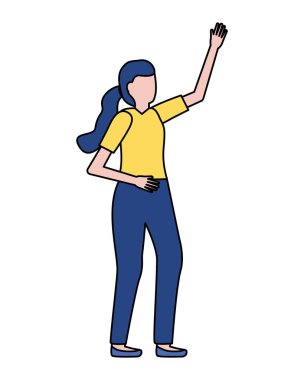 El kol hareketi yapan kadın