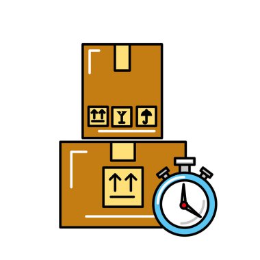 alışveriş online lojistik saat karton kutular