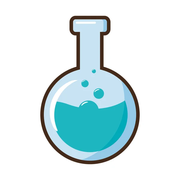 Chemical flask laboratory — Stock Vector