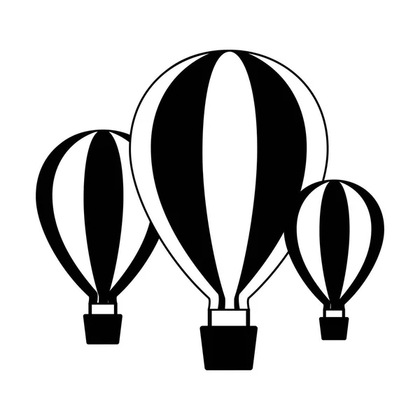 Trei baloane cu aer cald — Vector de stoc