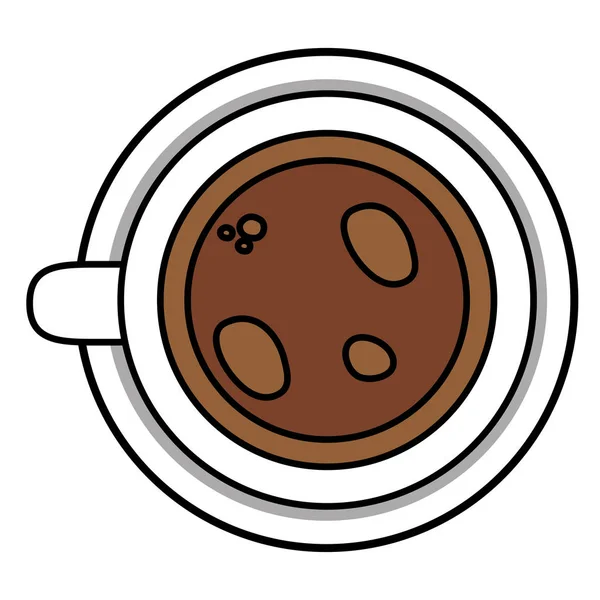 Kaffeetasse von oben — Stockvektor