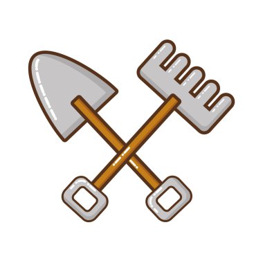 Bahçe araçları izole simgesi