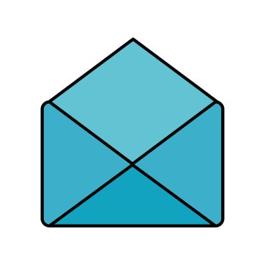 Zarf posta izole simgesi