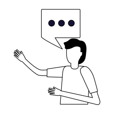 adam konuşma balonu