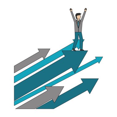 avatar karakteri kadar oklar ile işadamı