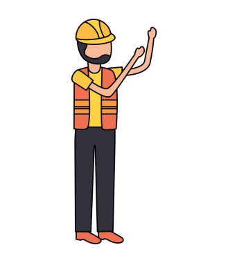 çalışan inşaat karakter