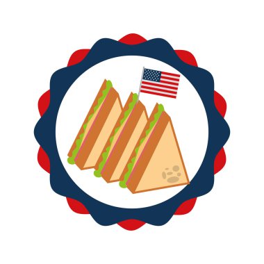 sandviç bayrak amerikan gıda kutlama