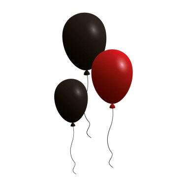 beyaz arka plan demet balon dekorasyon