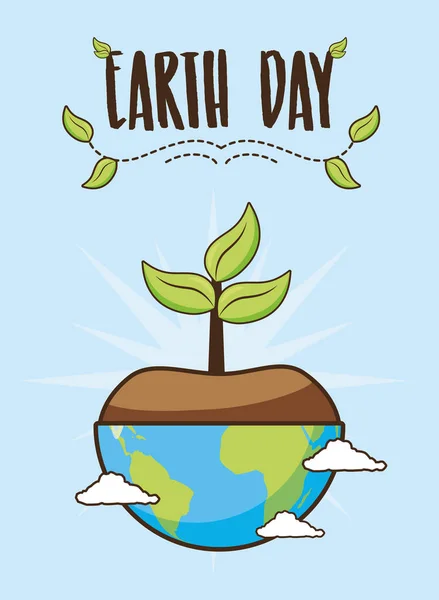 Earth Day Karte — Stockvektor