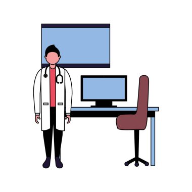 danışma odasında doktor personel