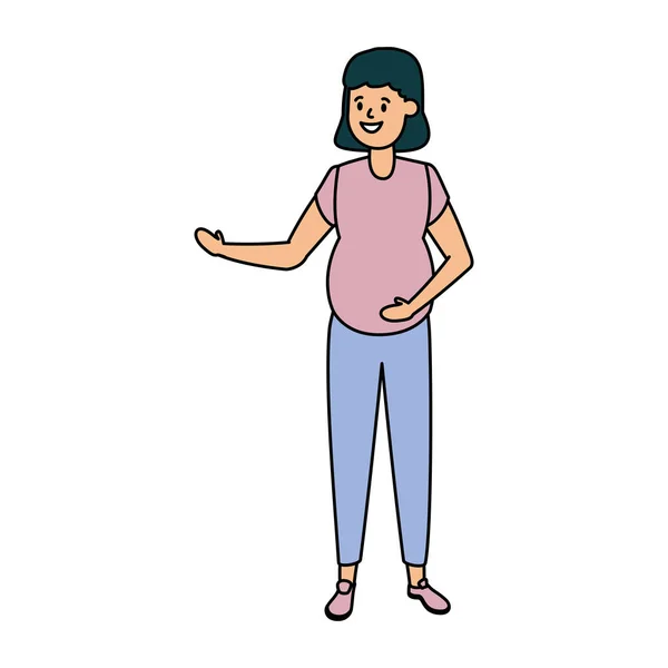 Gelukkige zwangere vrouw — Stockvector