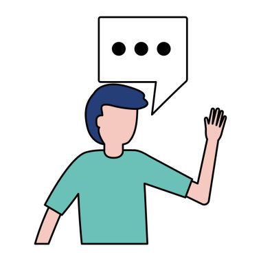 adam konuşma balonu