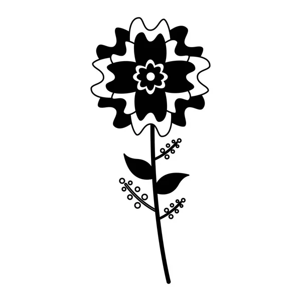 Bloemstengel bladeren — Stockvector