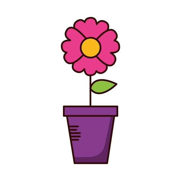 Decorazione fiore in vaso — Vettoriale Stock