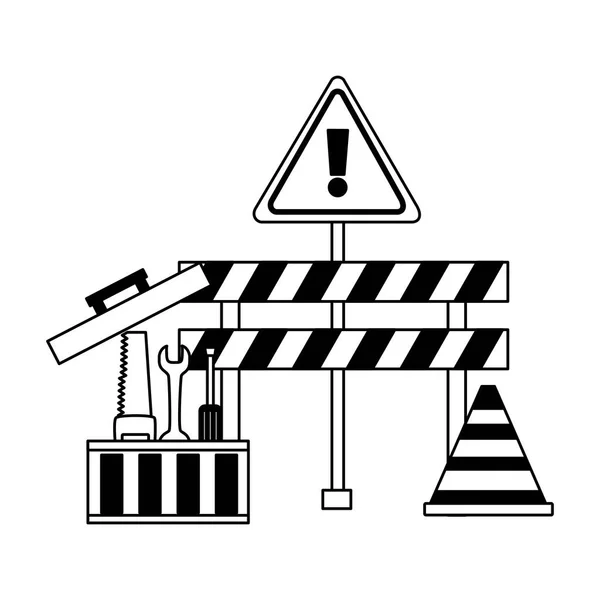 Bouw barrière gereedschap — Stockvector