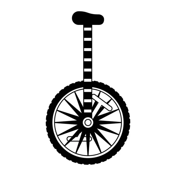 Unicycle on white background — Stock Vector