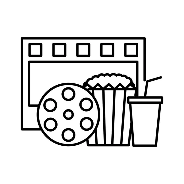 Filmset objecten pictogram — Stockvector