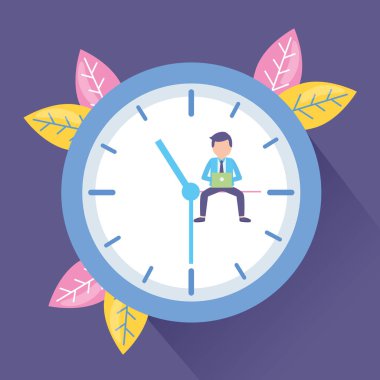 işadamı dizüstü bilgisayar saati