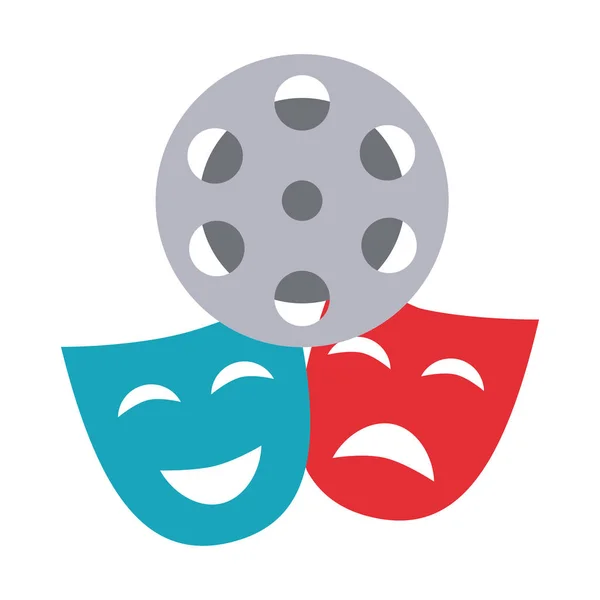 Theater masker geïsoleerd pictogram — Stockvector