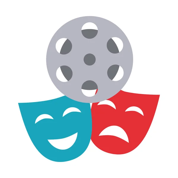 Theater mask isolated icon — Stock Vector