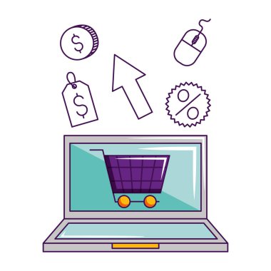 dizüstü bilgisayar alışveriş sepeti online ticaret