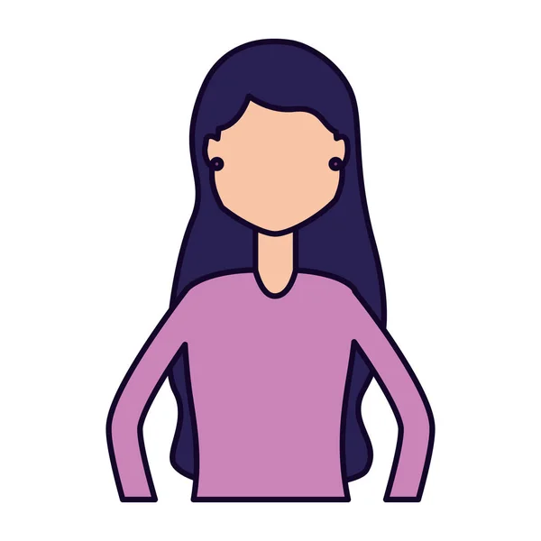 Personnage de femme dessin animé — Image vectorielle