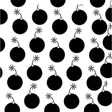 patlayıcı bomba komik desen arka plan