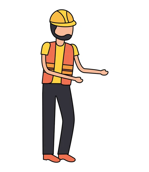 Worker építőipari karakter — Stock Vector