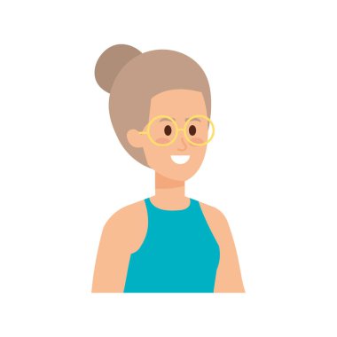 Genç öğretmen kadın karakter.