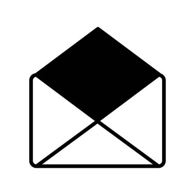 Zarf posta izole simgesi