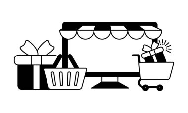 Çevrimiçi alışveriş kavramı