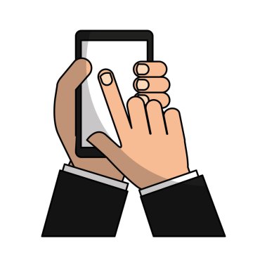 el ile akıllı telefon simgesi insan