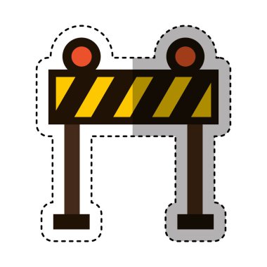 çit ışıklar inşaat simgesi