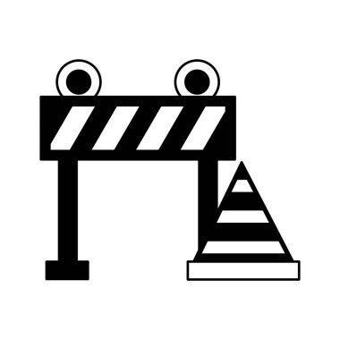 inşaat bariyeri ve koni aletleri