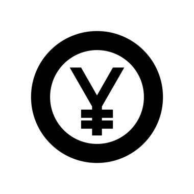 madeni para yen izole simgesi