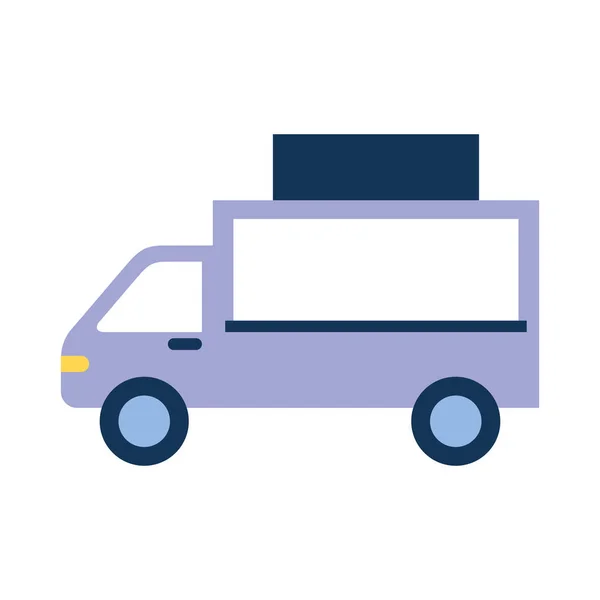 Camión vehículo transporte comercio de alimentos — Vector de stock