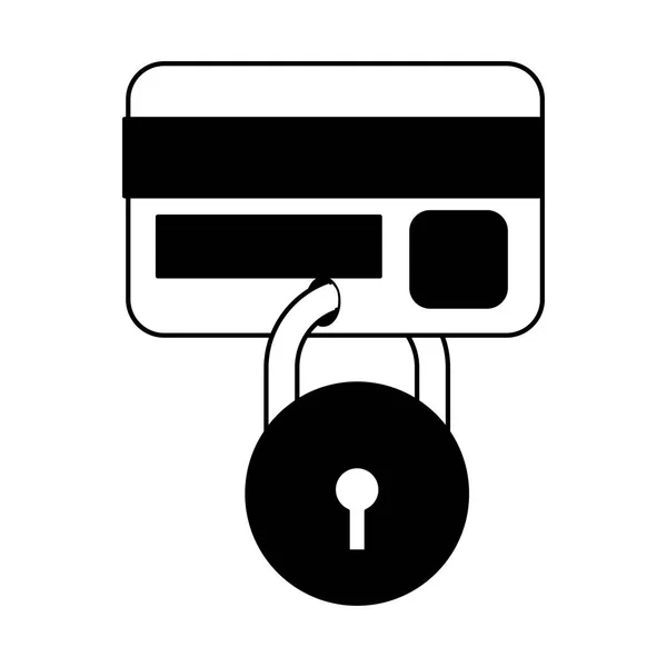 Bank kreditkort pengar finansiella Cyber Security — Stock vektor