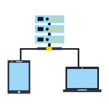 veritabanı sunucu merkezi bağlantı akıllı telefon bilgisayar